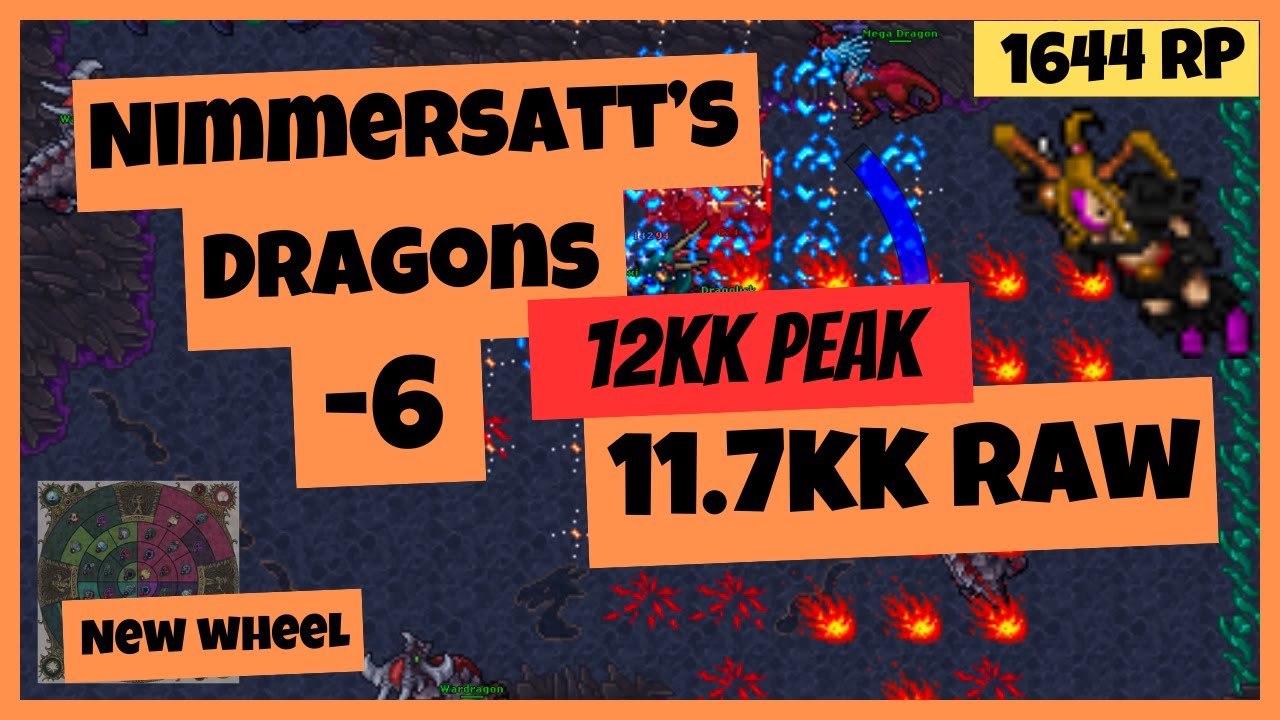 Nimmersatt's Breeding Ground -6 - 11.7kk Raw (100%) + 2.5kk Profit - RP 1644 Solo Hunt Tibia