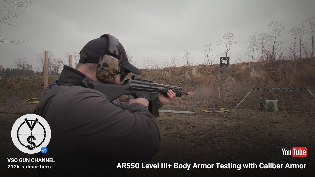 AR550 Level III+ Body Armor Testing with Caliber Armor