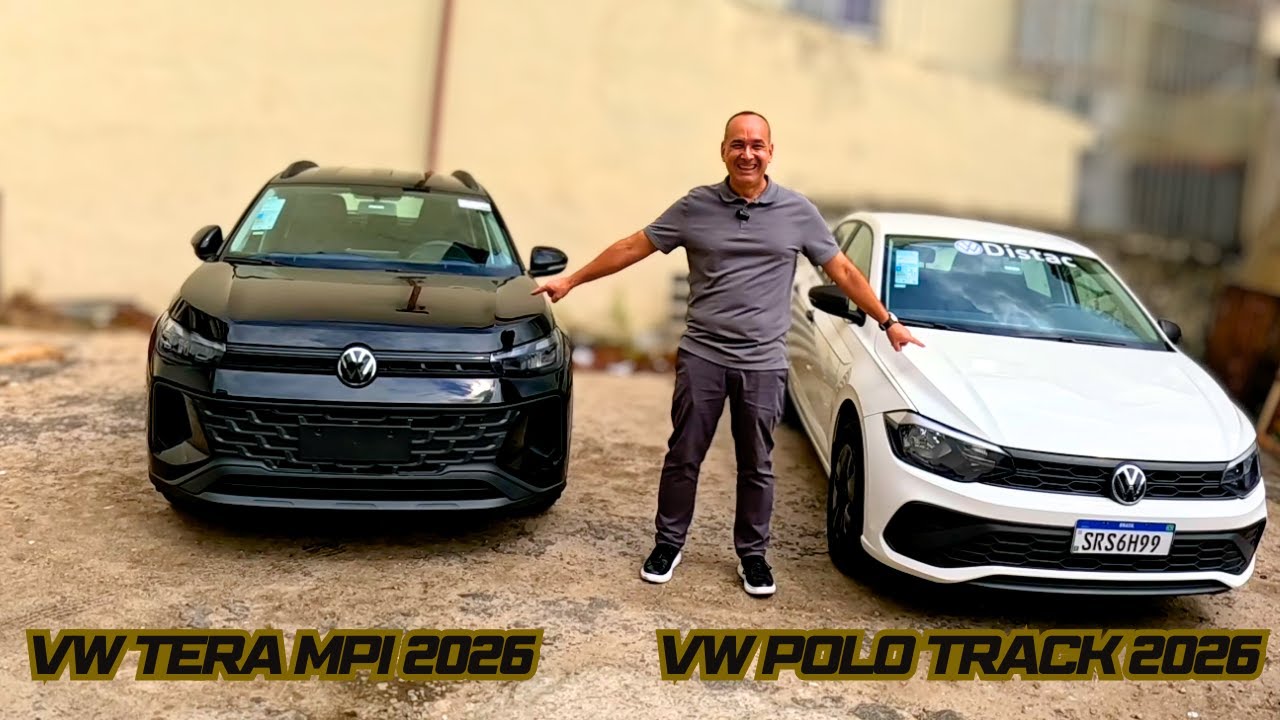 VW POLO TRACK 2026 e VW TERA MPI COMPARATIVO em DETALHES. FAÇA a sua ESCOLHA. HATCH ou SUV COMPACTO?