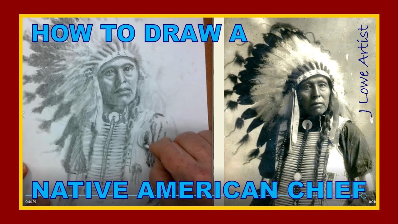 HOW TO DRAW A NATIVE AMERICAN CHIEF Step by Step