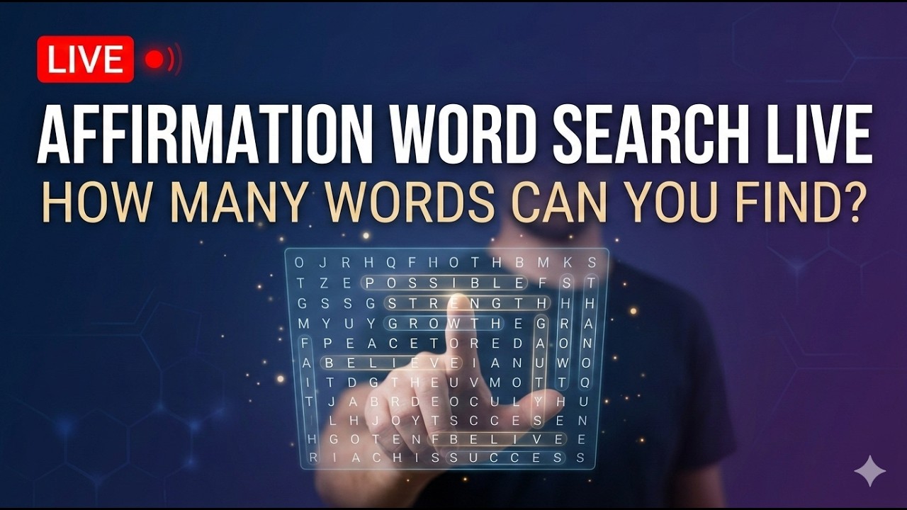 Affirmation Word Search Live 🌿 How Many Words Can You Find?