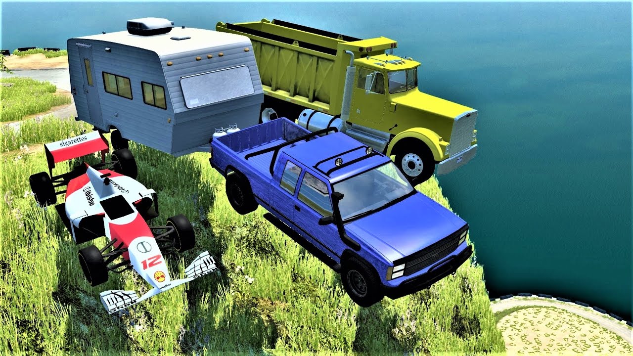 CLIFF JUMPS & CRASHES #99 - BeamNG Drive