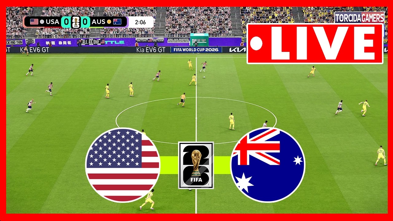🔴USA vs Australia Live | World Cup 2026 | Full Match Streaming | Video Game Simulation