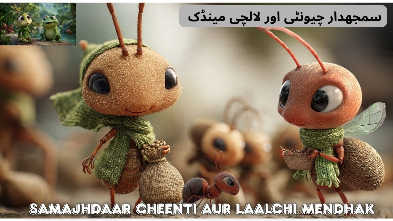 चींटी Aur Mendhak | Hindi Stories and Fairy Tales for Kids | Animation Cartoon | Mendhak Kahani