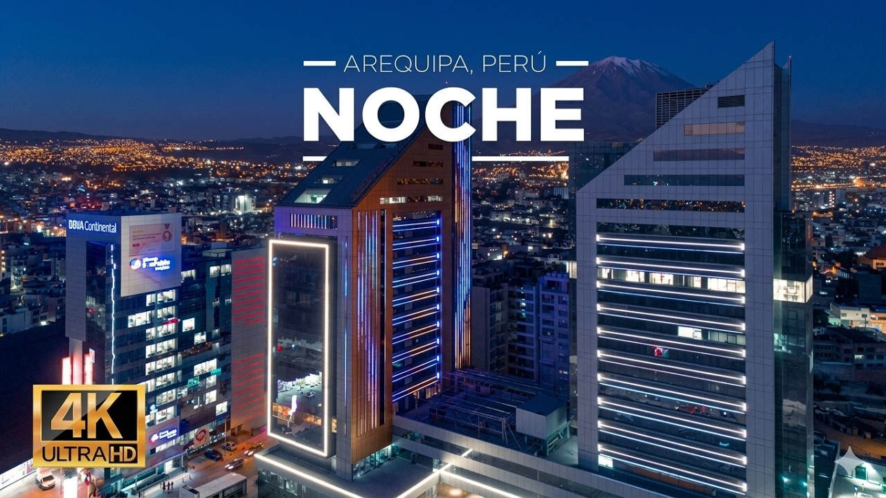 Arequipa de NOCHE: Así resplandece la Ciudad Blanca al Anochecer 🇵🇪