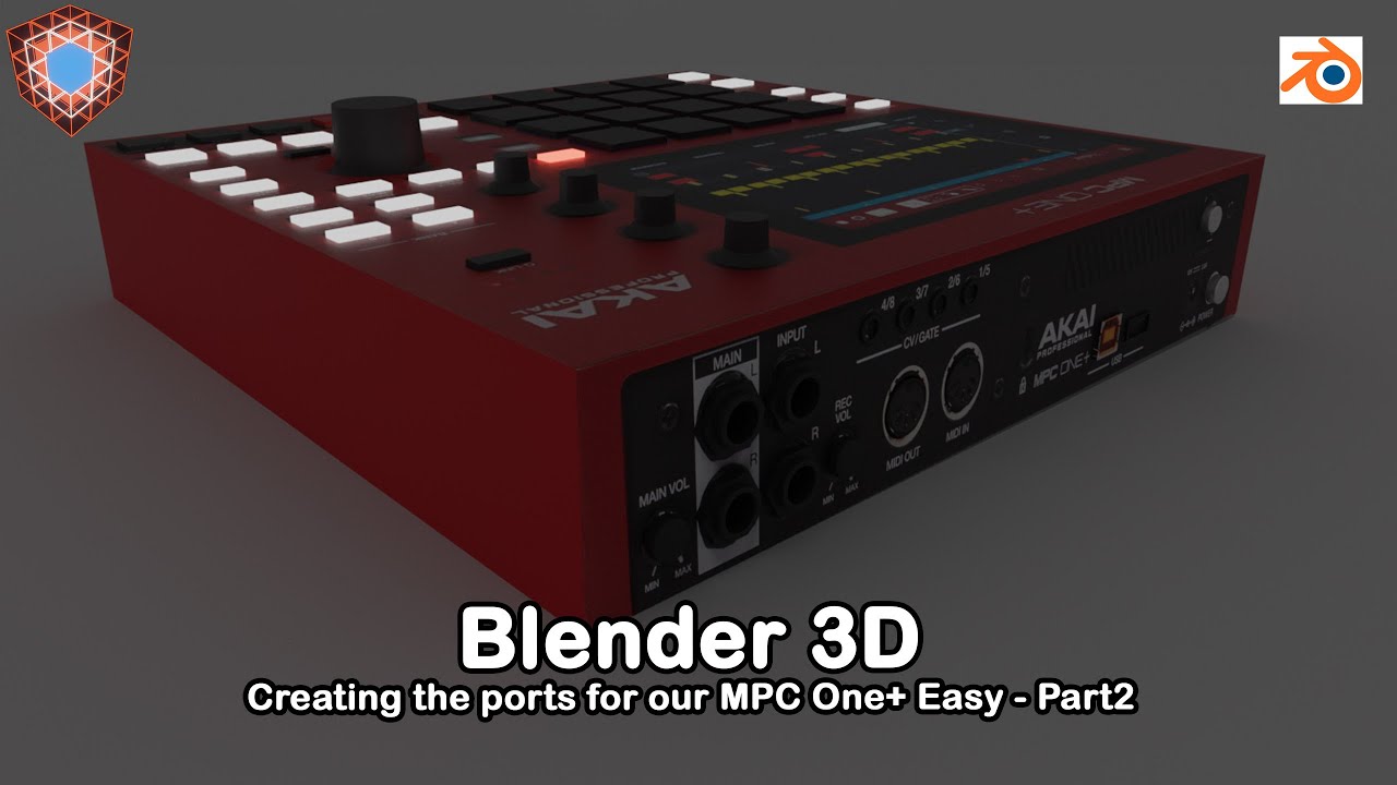 Blender 3D - MPC One Pt2 Creating the ports at the rear of the device