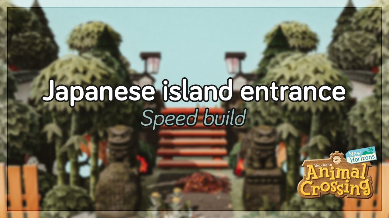 Japanese Island Entrance 🌿 (speed build) // Animal Crossing