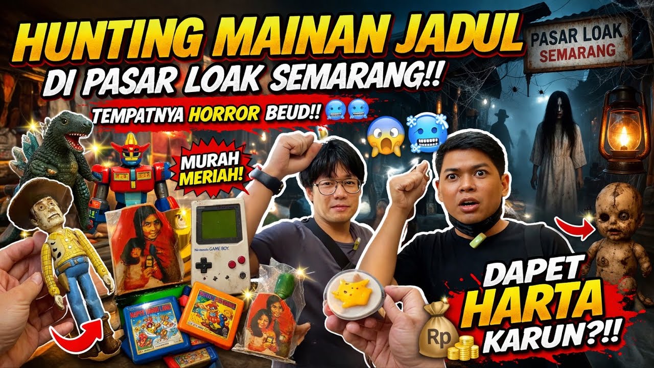 HUNTING MAINAN JADUL DAN ANTIK DI PASAR LOAK SEMARANG!! KATA BAPA PENJUALNYA SUKA ADA PENAMPAKAN!!