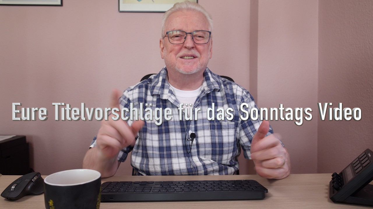 Dieter sucht einen Titel für das Sonntags Video