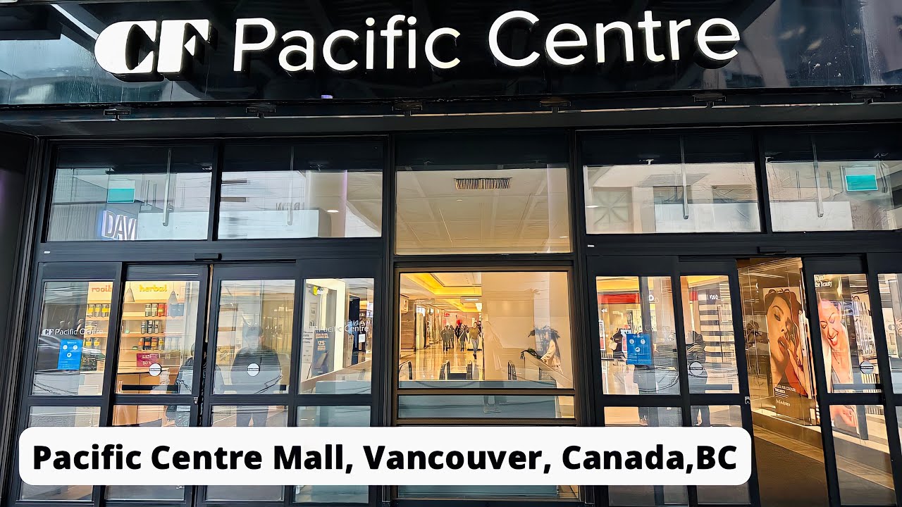 Walking Tour of Pacific Centre Mall, Downtown Vancouver, Canada, BC, asmr