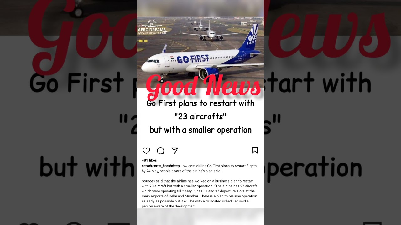 Go first Airlines Good News- Starting from 24th Hopefully.Came back #airlines #gofirst #viral #1k