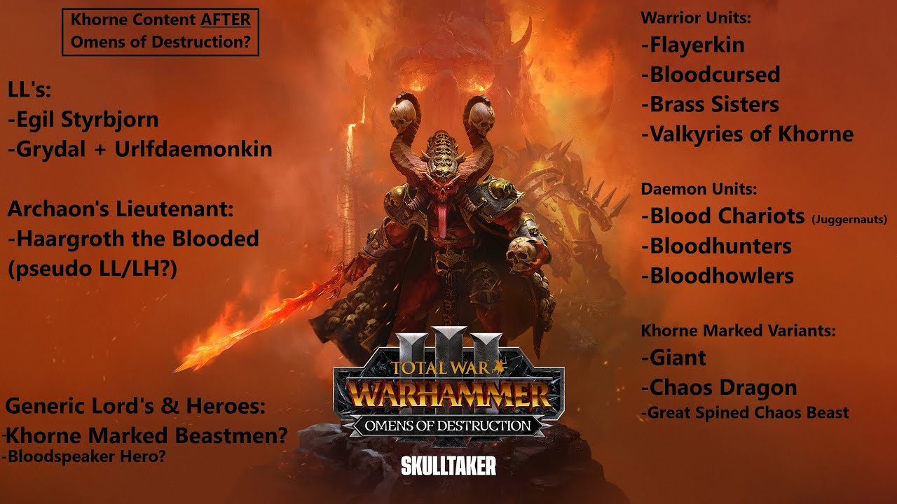 What is Khorne still missing? Egil Styrbjorn?! Haargroth?! Total War Warhammer 3