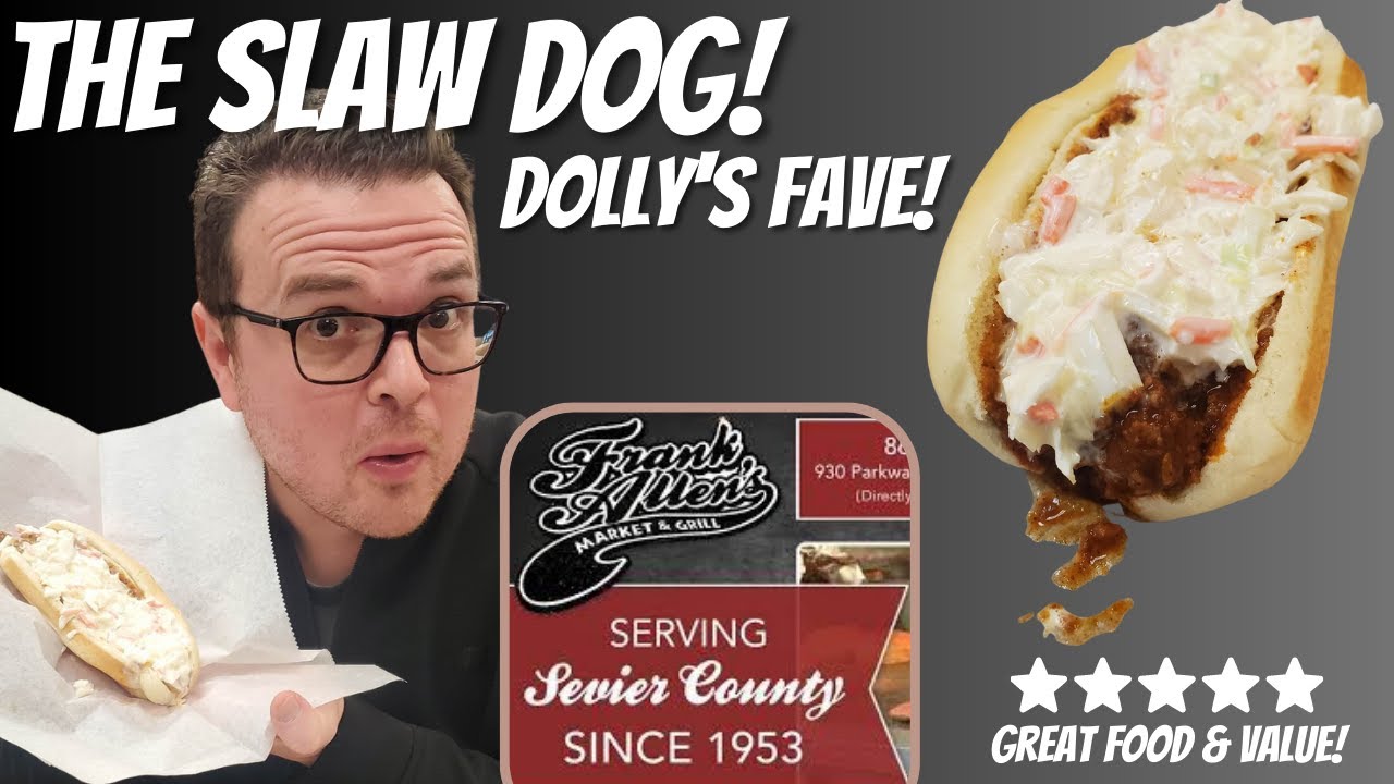 Frank Allen's Market & Grill! WE TRIED THE SLAW DOG!!! Sevierville, TN