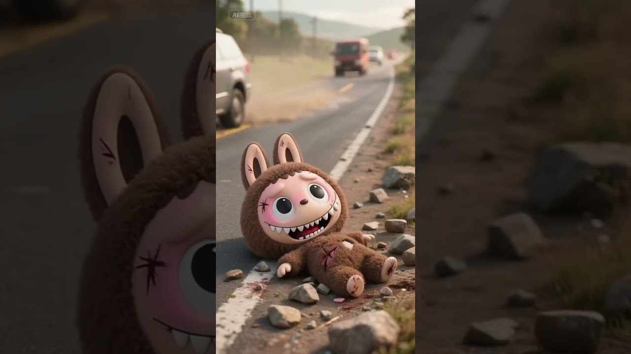 Poor labubu was about to reach the summit when he was pushed off the mountain by a villain.