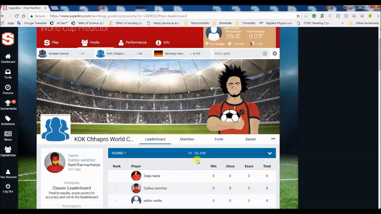 FIFA World Cup - 2018 *Predictions* Superbru - Tutorial