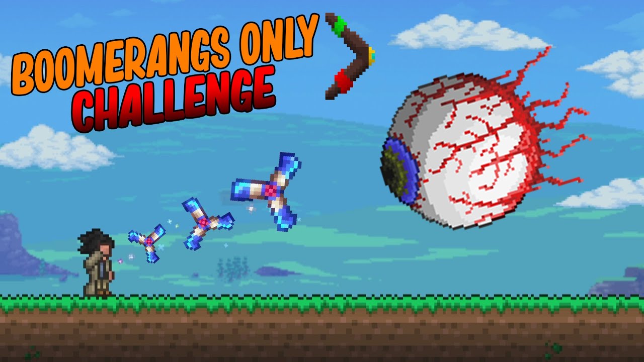 Can You Beat Terraria 1.4.4 Using Boomerangs Only?