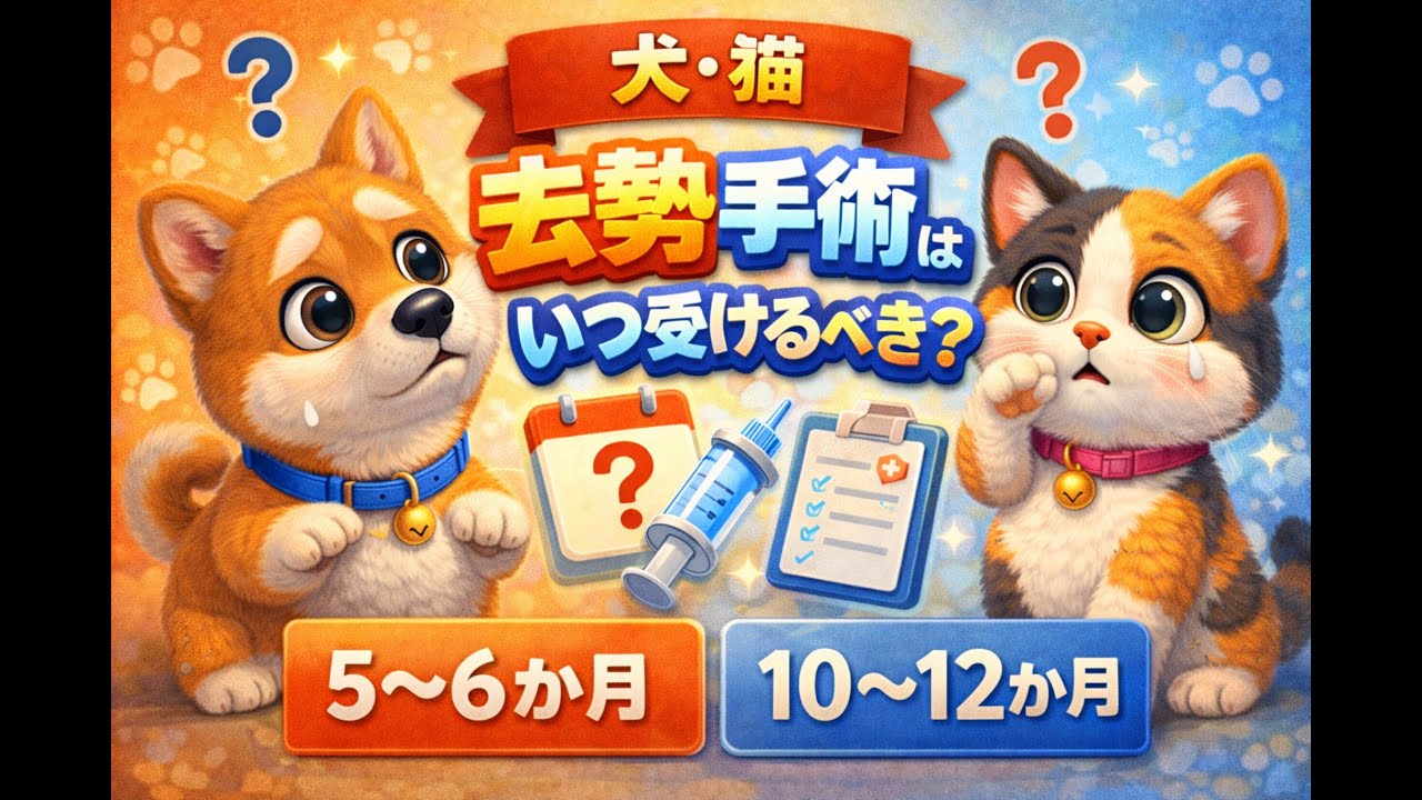 早すぎ？遅すぎ？去勢手術の適切なタイミング