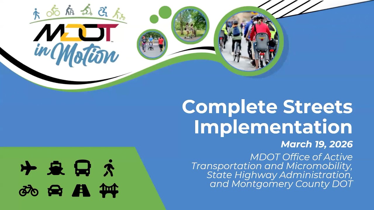 Webinar &ndash; Complete Streets Implementation