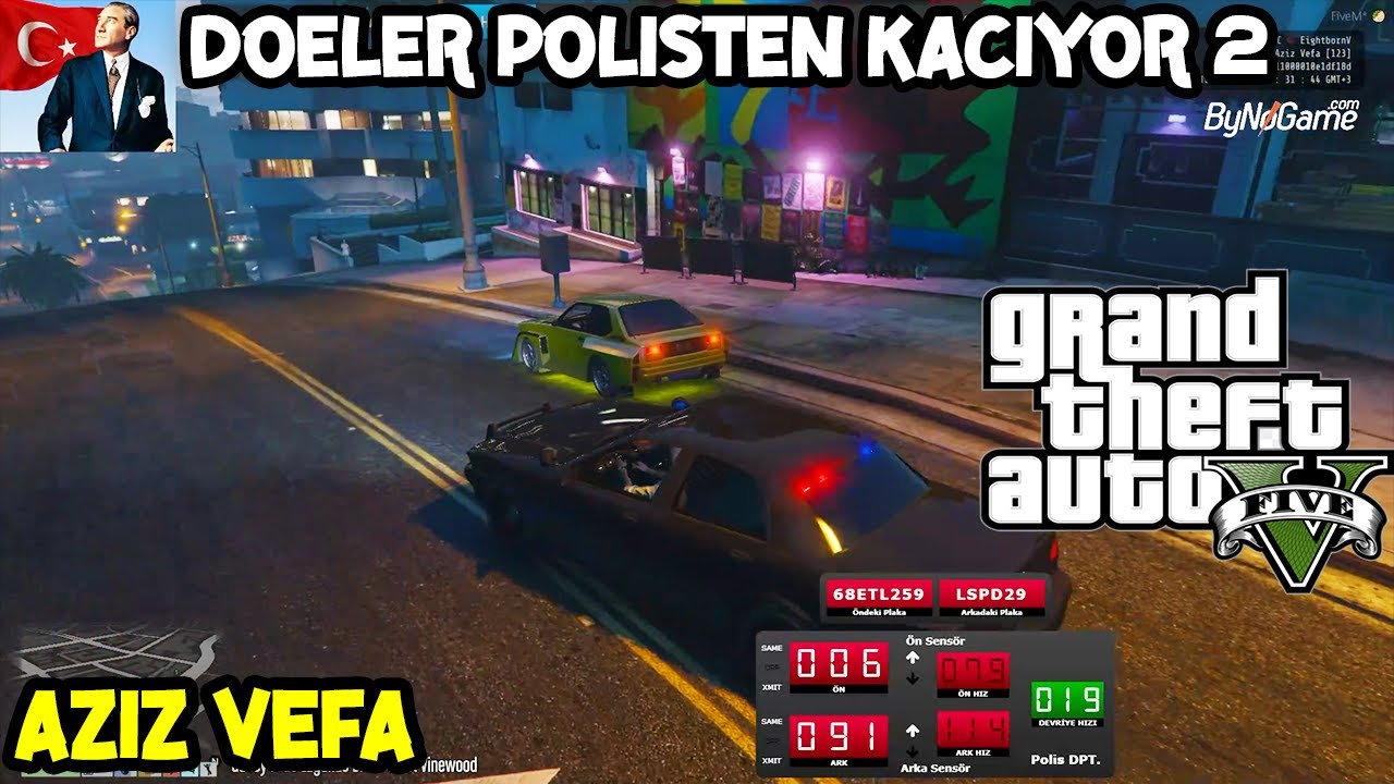 DOELER POLİSTEN KAÇIYOR 2 | AZİZ VEFA | EİGHTBORN RP GTA V EFSANE KAÇIŞ