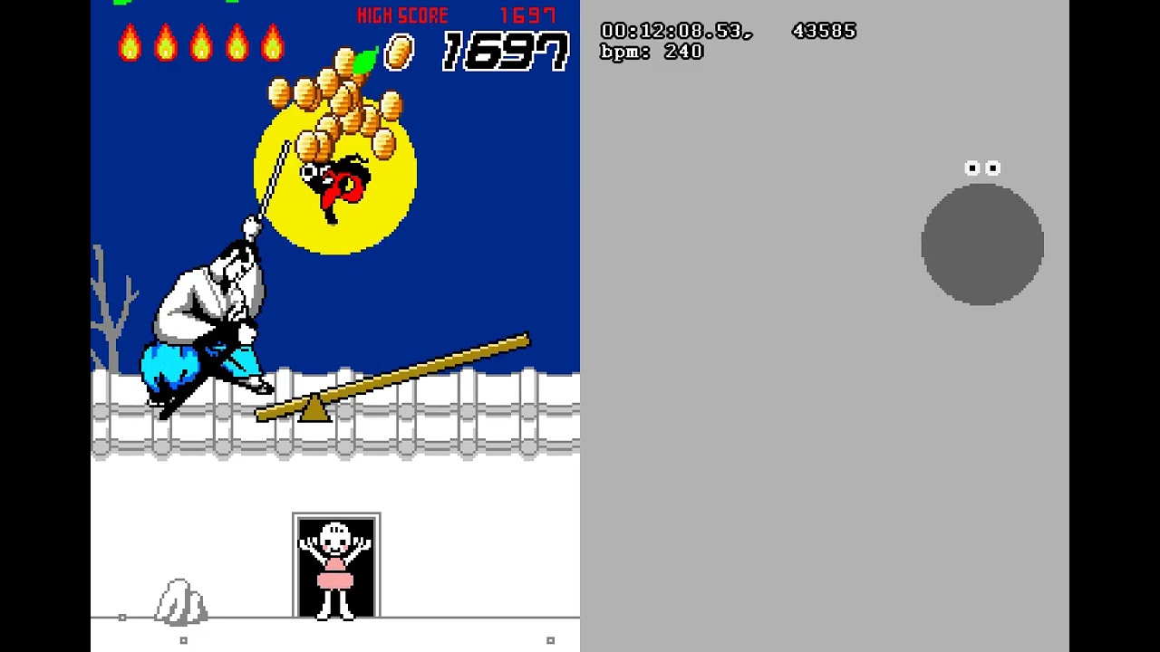 [TAS/LOTAD] Rhythm Heaven (DS) Samurai Slice maximum score (99999)