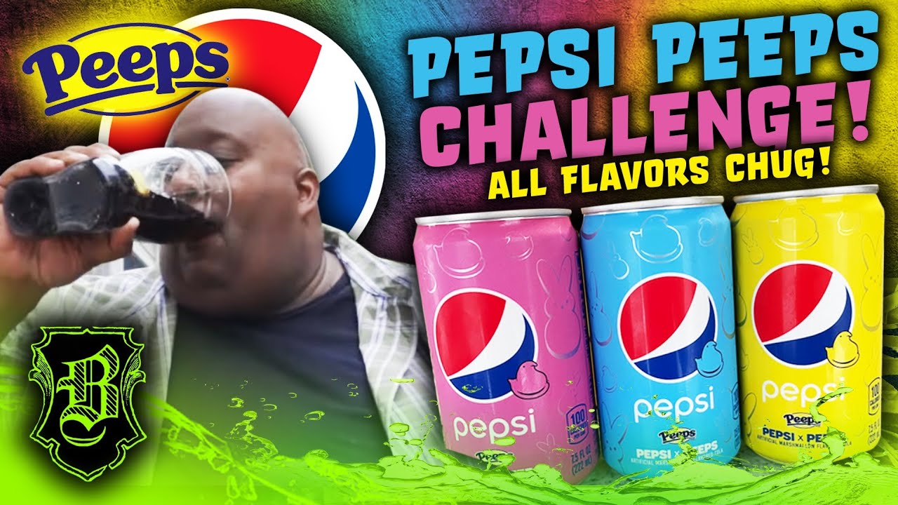 PEPSI PEEPS CHALLENGE (All 3 Flavors Mixed Into One!) Taste Test & Chug!
