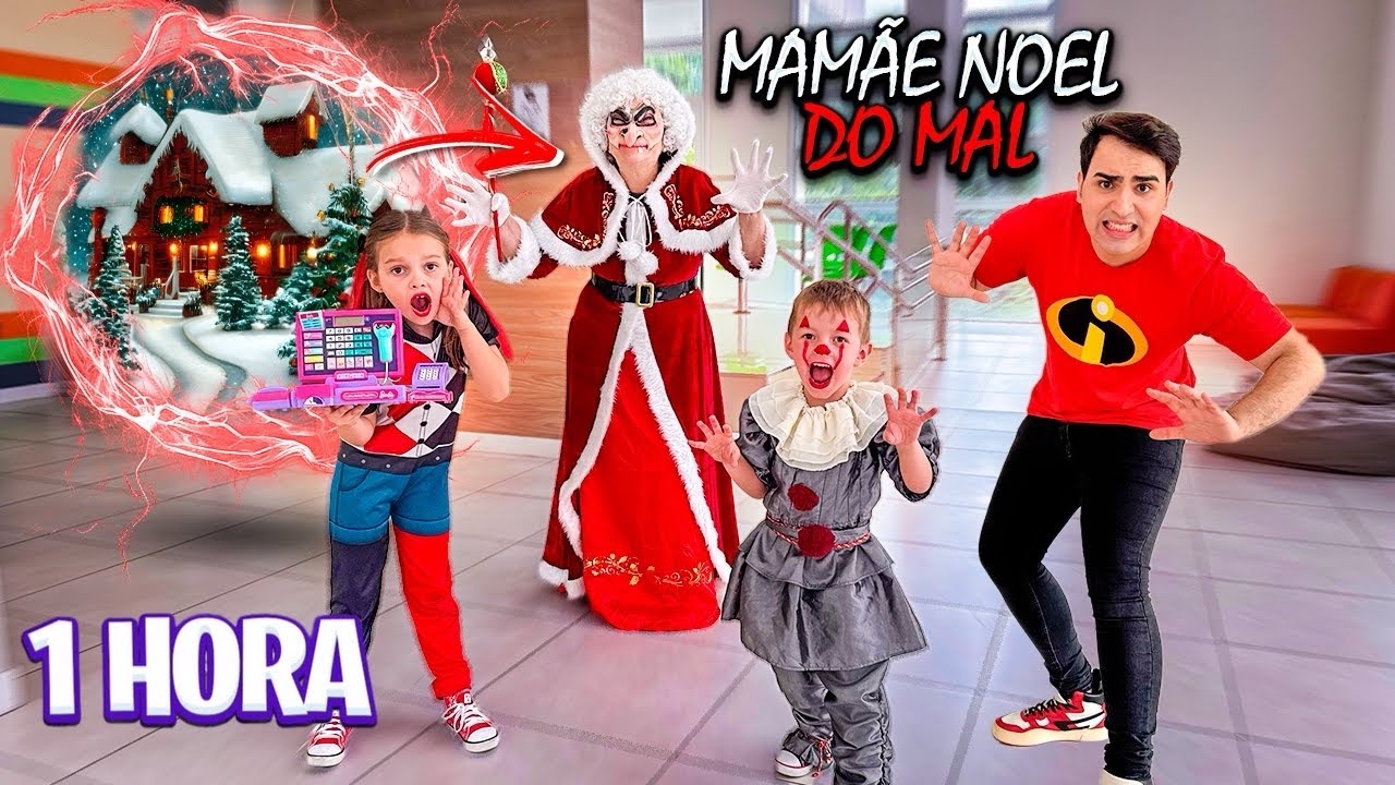 ★ A HISTÓRIA DA MAMÃE NOEL DO MAL QUE ATACOU TODOS OS FILHOS DOS VILÕES E CONGELOU ELES ★