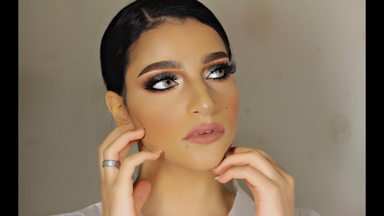 تعالي تعالي ياحلوه😍♥️ مكياج اخضر من اللي يحبو قلبك 💚🌿  لاتفوتك الخطوات😍
