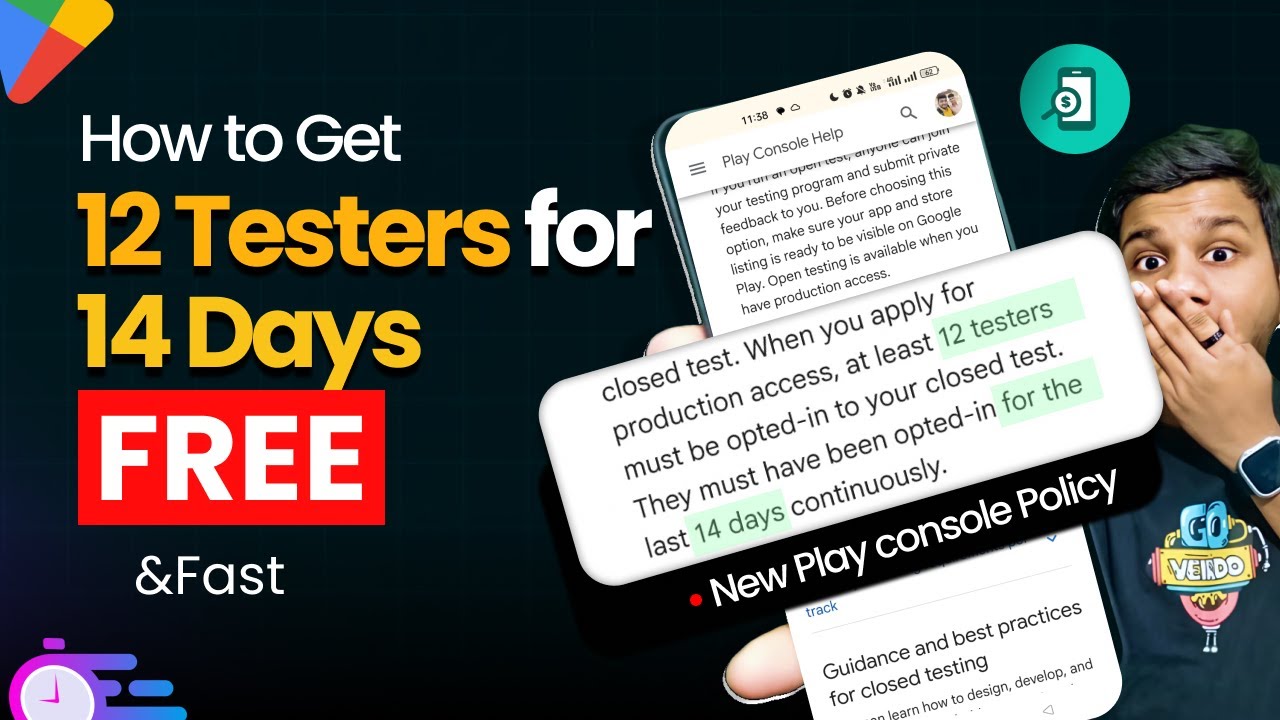 🔥 Get 12 Testers Fast & Free! New Play Store Policy Update (WeTester App)