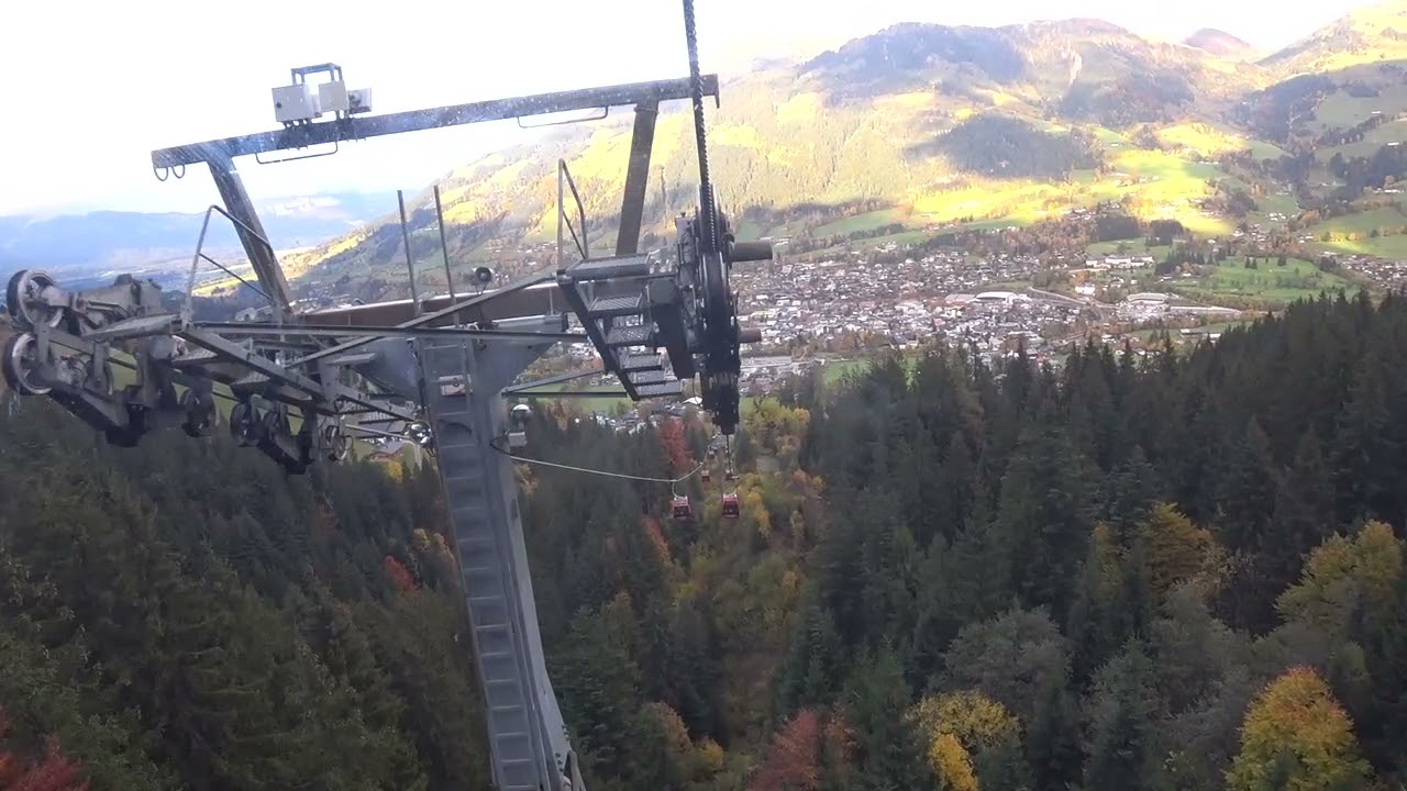 Hahnenkammbahn Talfahrt, Schwingung Kabine als Tonspur