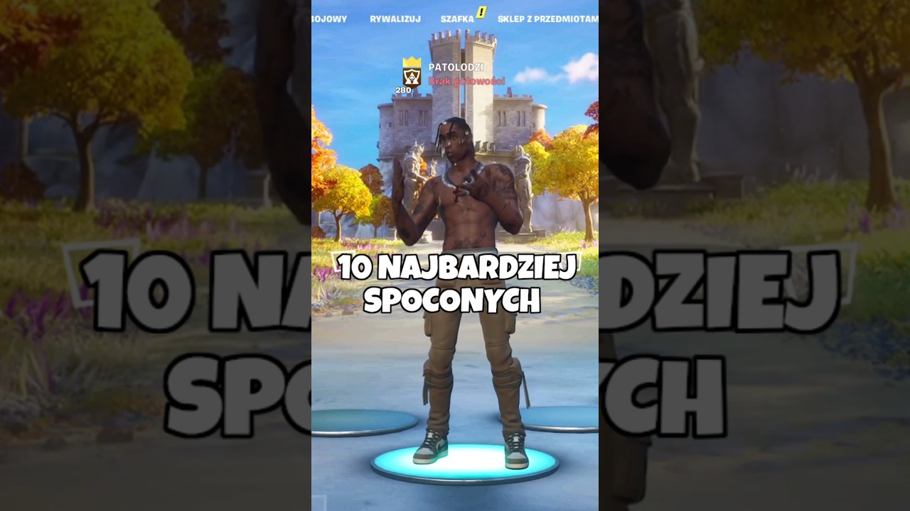 TOP 10 NAJBARDZIEJ SPOCONYCH SKIN&Oacute;W W FORTNITE!