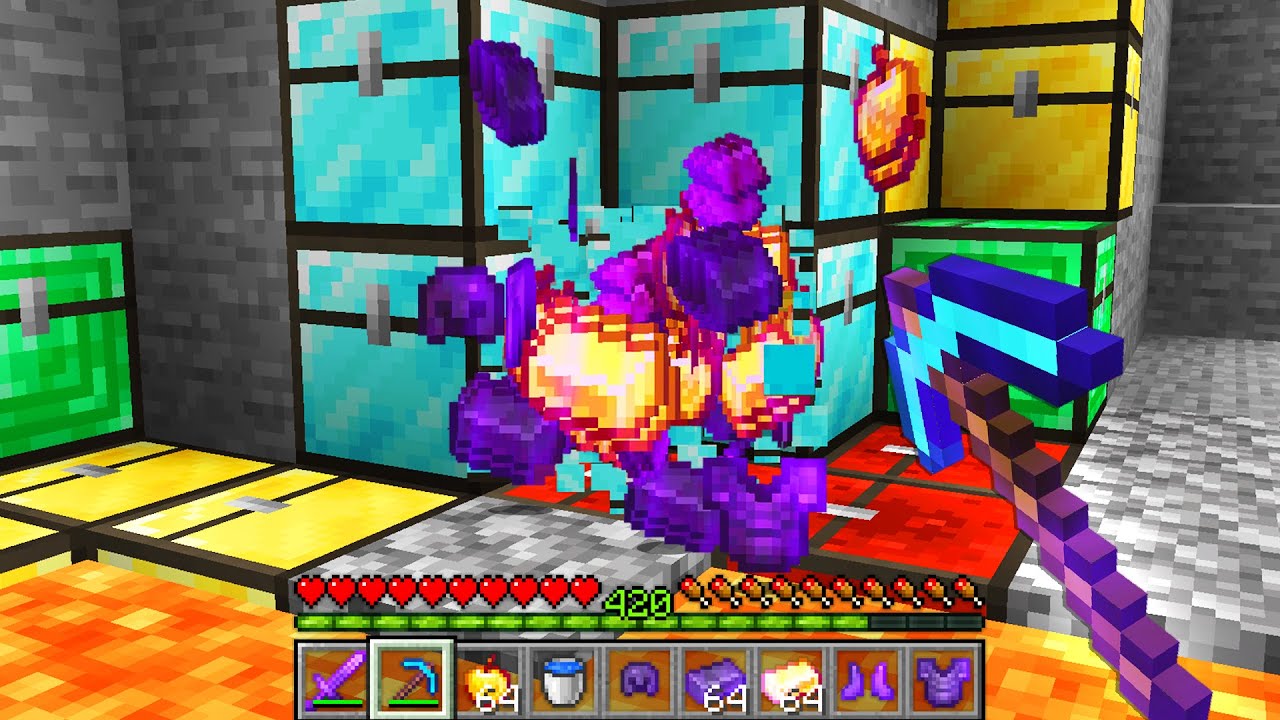 Minecraft UHC but the ores are OP 