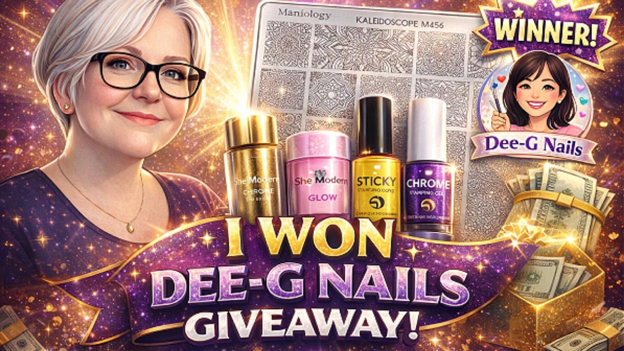 I WON a She Modern Giveaway! 🇺🇸✨ Stamping Plates, Chrome Pigments & Glow Magic | Nail Crusade