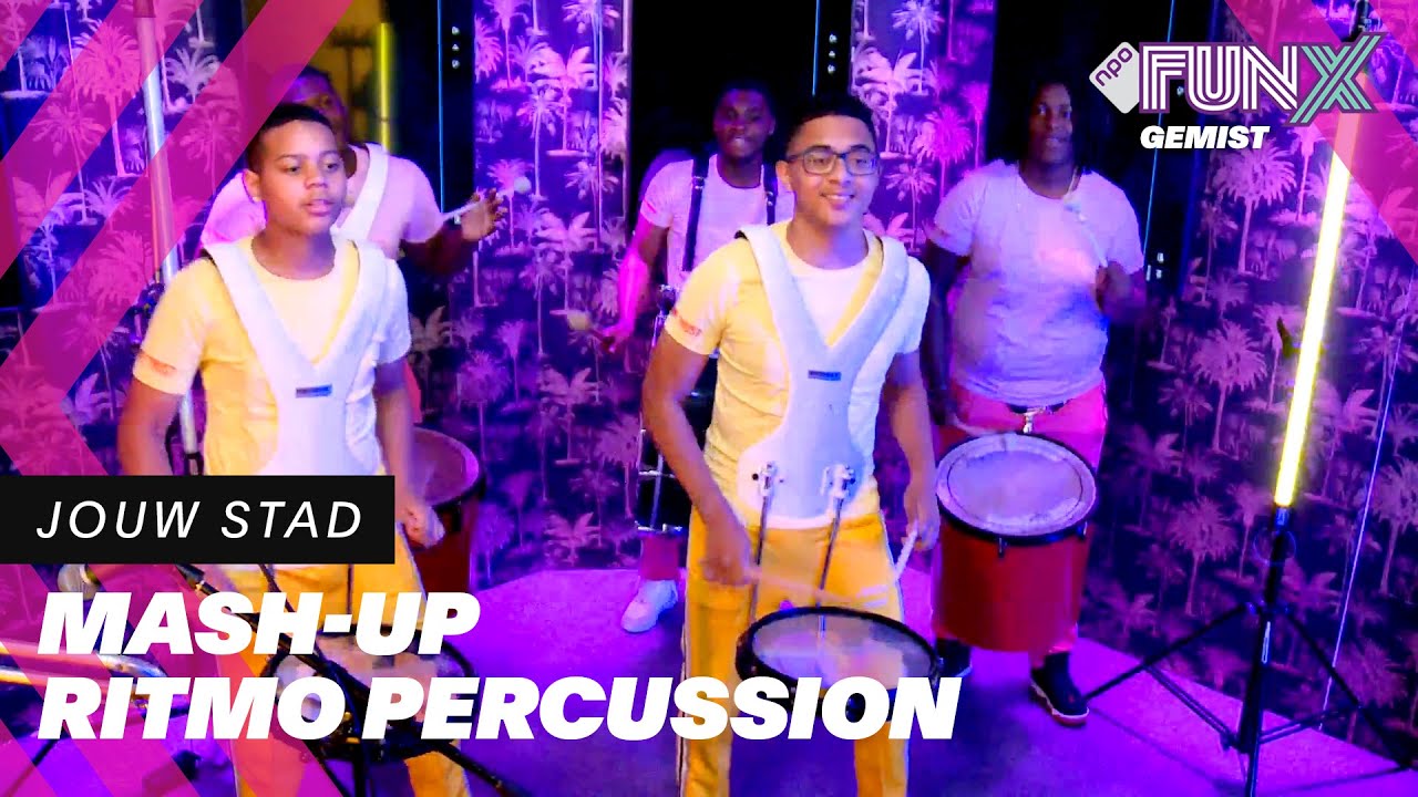 DOPEBWOY, HENKIE T & BILAL WAHIB in MASH UP van BRASSBAND RITMO PERCUSSION?!☀️ 🥁 | Jouw Stad