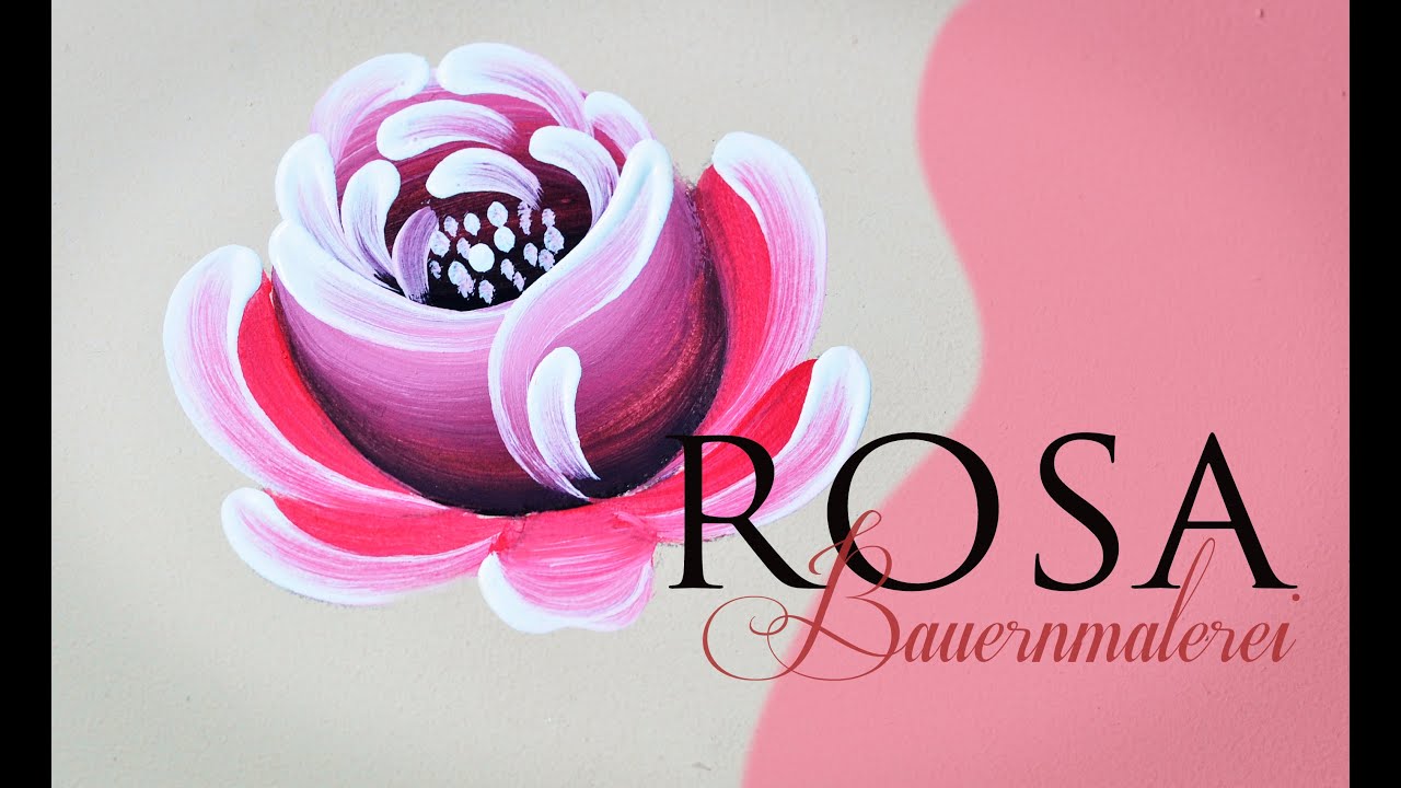 Bauernmalerei: Rosa 1
