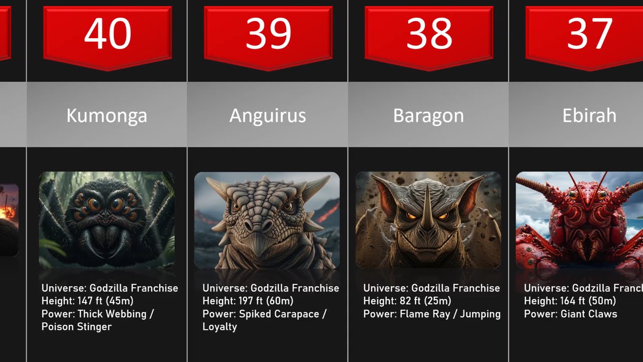 Godzilla & Pacific Rim Size Comparison (3D Scale)