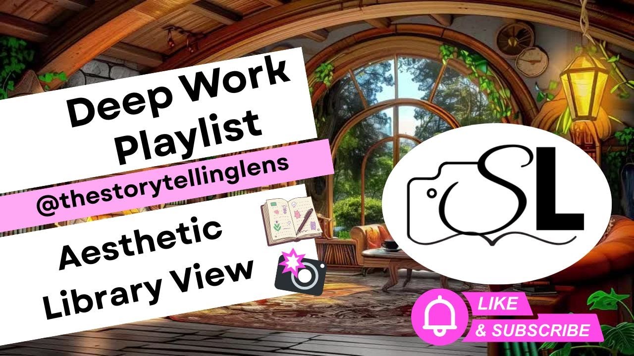 Deep Work Writing Session | Cozy Library Fireplace, Lofi Focus & Ambient Study (60 Minutes)