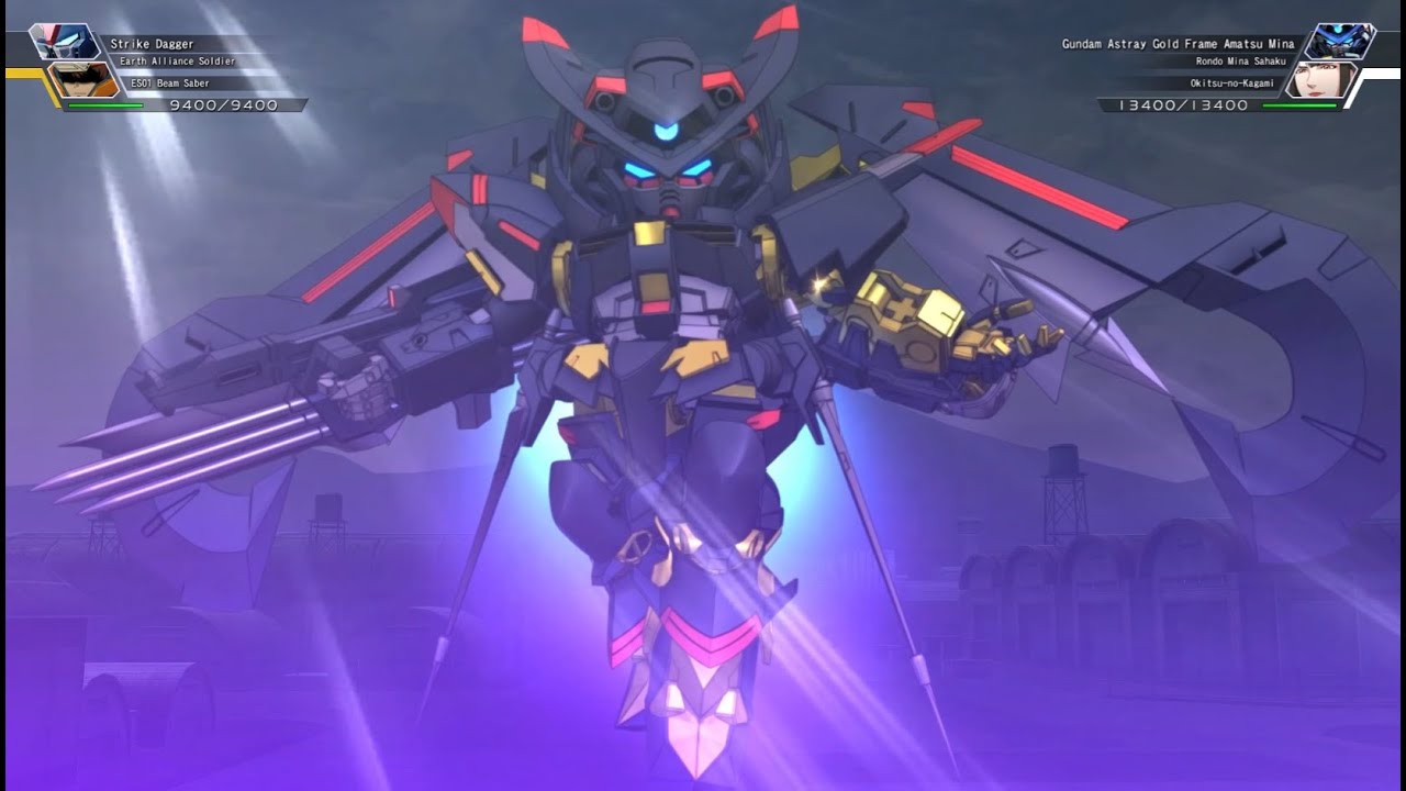 SD Gundam G Generation Cross Rays - Gundam Astray Gold Frame Amatsu Mina ~Battle Animations~