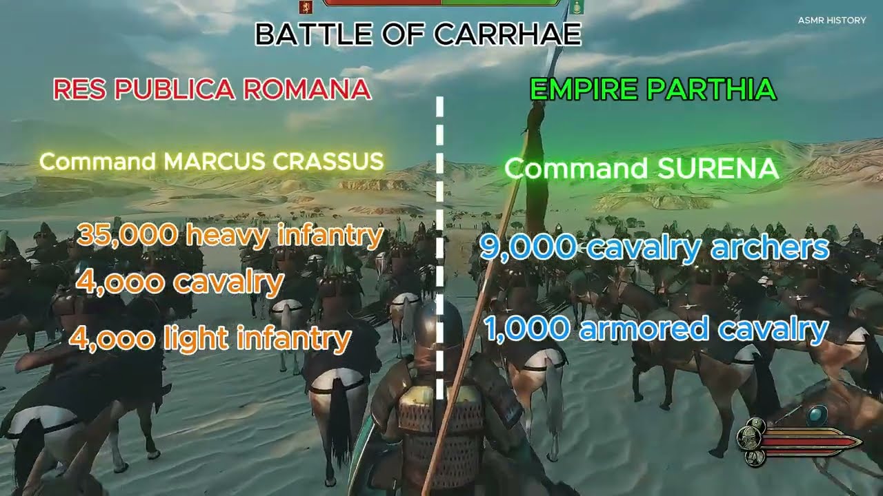 ASMR Battle of Carrhae,53 BC - ROMAN REPUBLIC VS EMPIRE PARTHIA