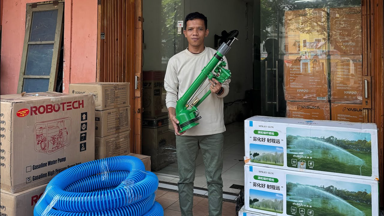 Proyek Paket Sprinkler Jet-45 Ke Petani Di Provinsi Banten #pertanian #sprinkler