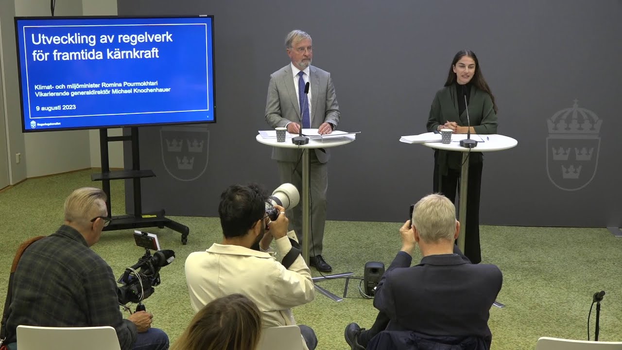 Klimat- och miljöministern tar emot rapport om åtgärder för befintlig och framtida kärnkraft