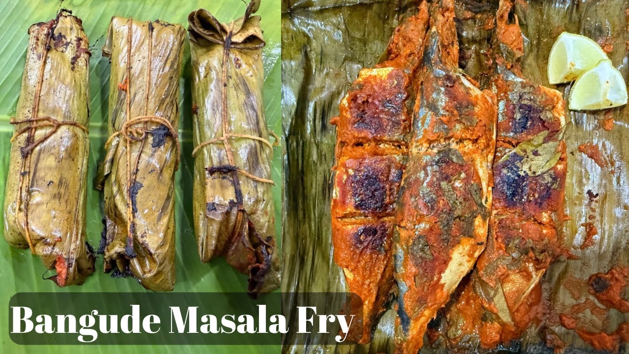 🐟 Mangalorean Style Bangude Masala Fry in Banana Leaf | Authentic Coastal Fish Fry Recipe |