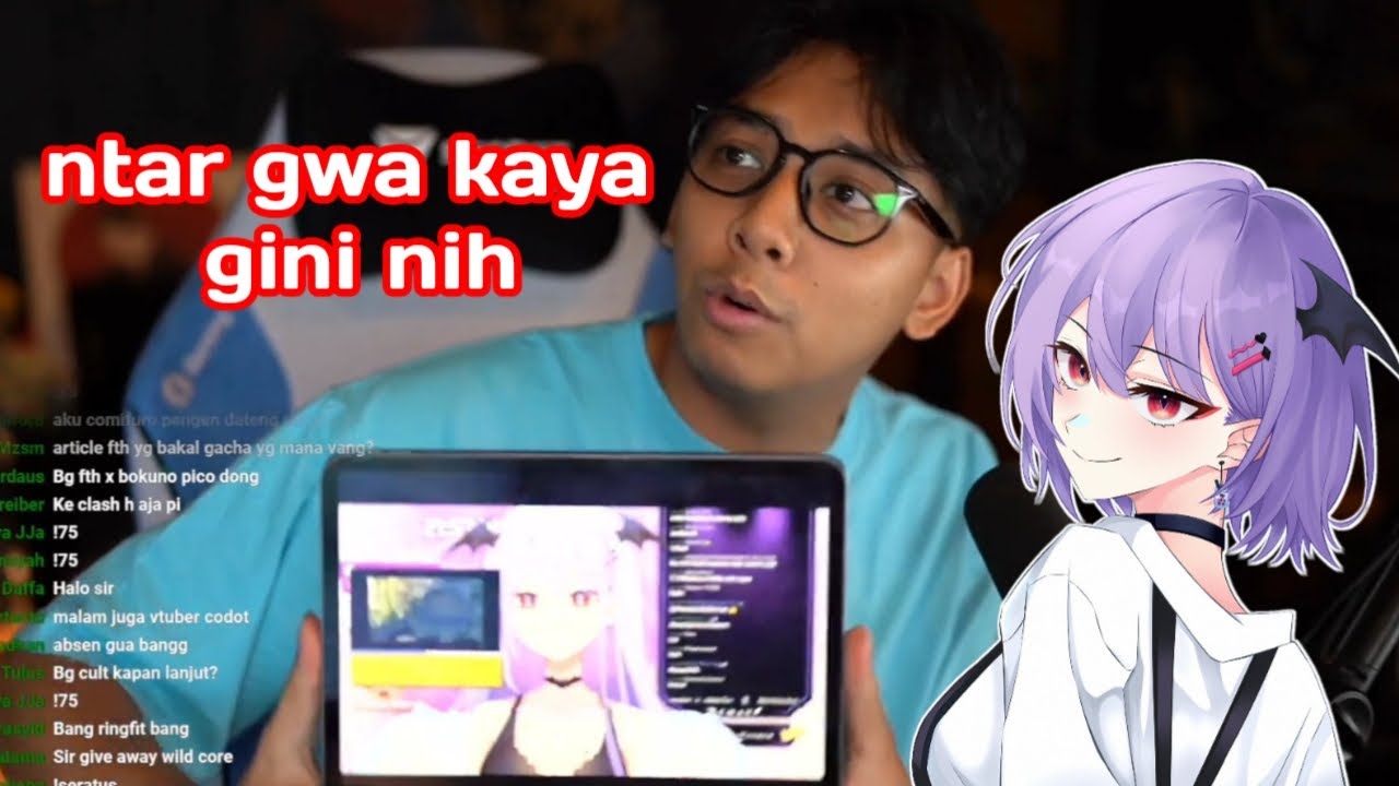 bang upi mau jalan jalan bareng vtuber ungu di Comifuro