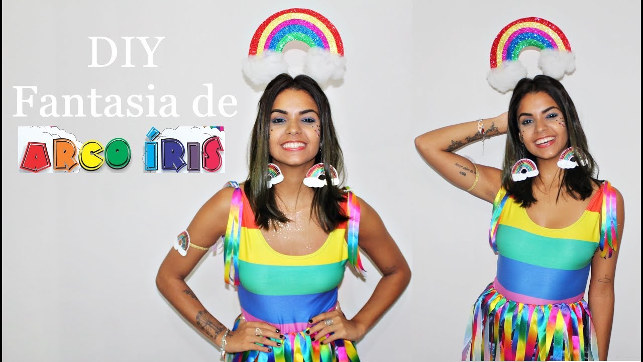 DIY: FANTASIA DE ARCO-ÍRIS - CARNAVAL