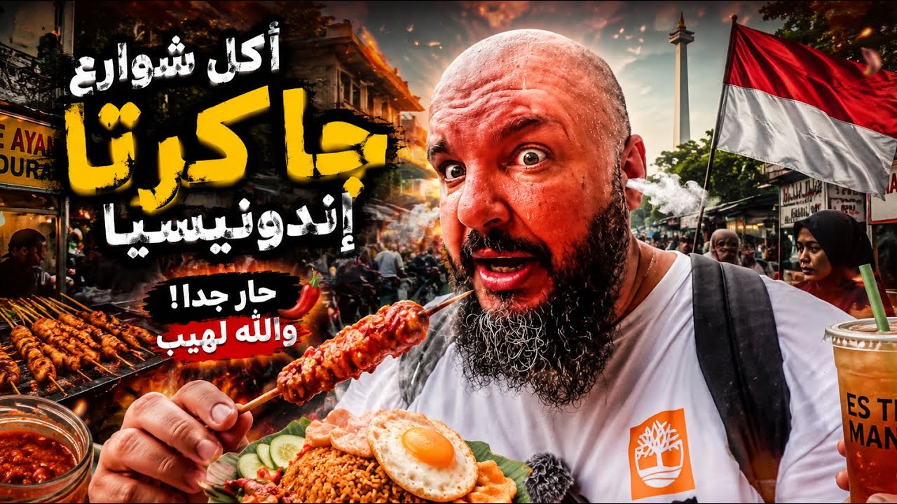 أكل شوارع ‏جاكرتا 🇮🇩 🌶️ إندونيسيا 
