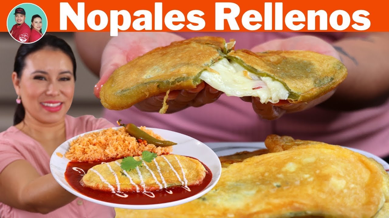 Mira como Hice estos Nopales Rellenos con su Salsa de Guajillo (tienes que probarlos)