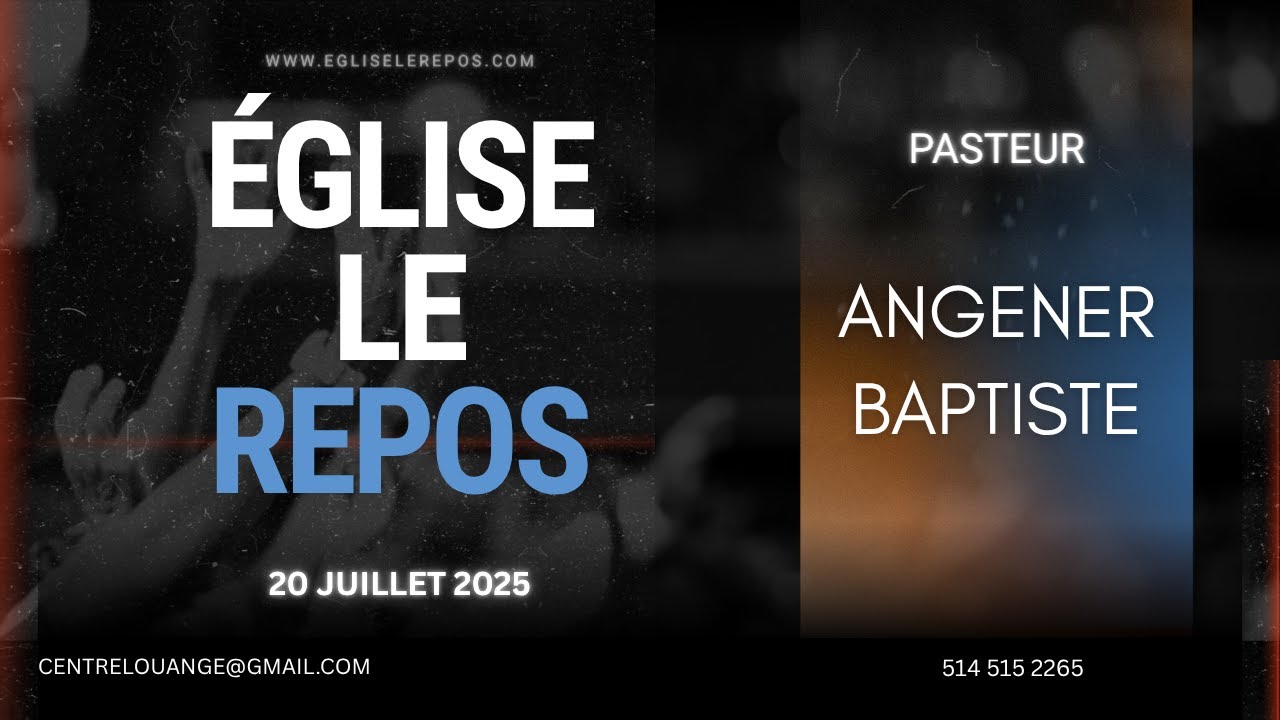 Fortifie-toi et prends courage | Pasteur Angener Baptiste | Culte du 20 Juillet 2025