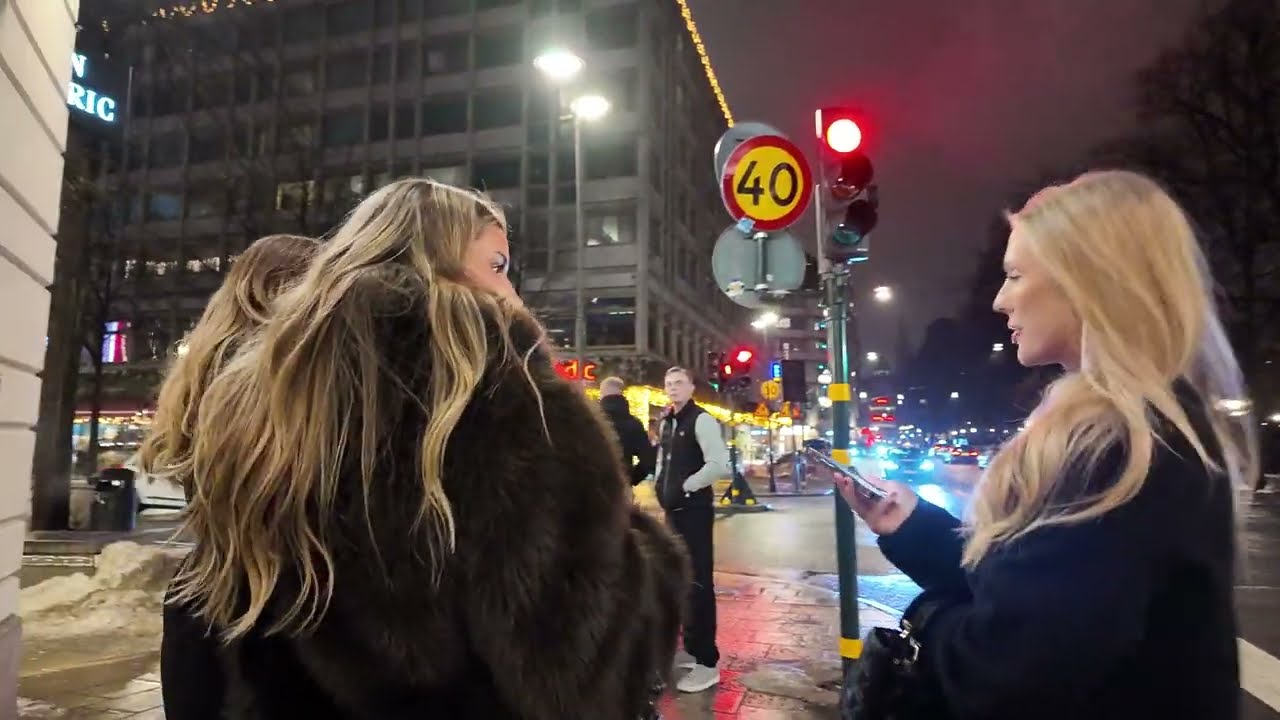 Stockholm City After Dark ❄️ CRAZY Nightlife Walk 🇸🇪 4K