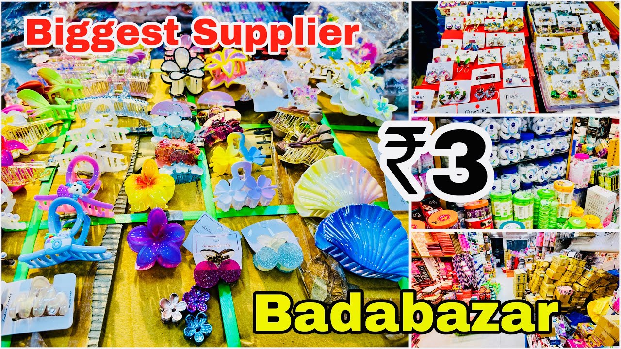 Badabazar wholesale market Kolkata || Hair accessories wholesale market Canning Street