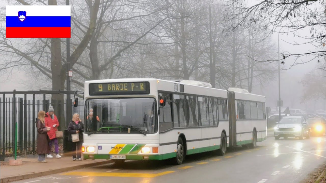 🇸🇮Utazás Avtomontaža MAN A11 NG312 (417) autóbusszal Ljubljanában a 9-es vonalon🇸🇮
