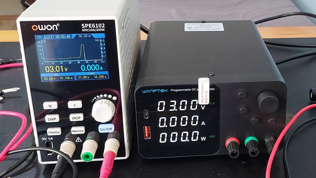 Kapcsolóüzemű tápegységek zaja Owon SPE6102 vs. Wanptek TPS3010